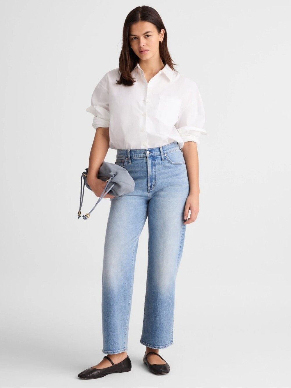 NWT Madewell The Perfect Vintage Wide-Leg Crop Jean - Light Wash - SZ 28
